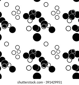 Abstract black and white background. Seamless geometric pattern for print onto fabric, textile and wallpaper. Vector illustration.