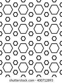Abstract black and white background, seamless vector pattern