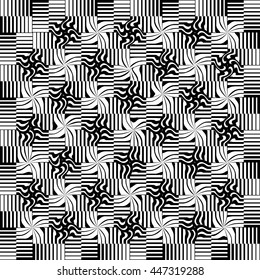 Abstract black and white background, seamless vector pattern. Vector