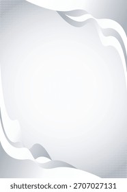 Forma de fondo blanco y negro Abstractas o Fondo de pantalla de fondo en escala de grises de Vector para Anuncio de volante, efecto plateado o metálico