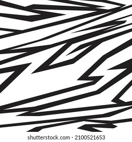 Abstract black and white background with spikes and zigzag line pattern 