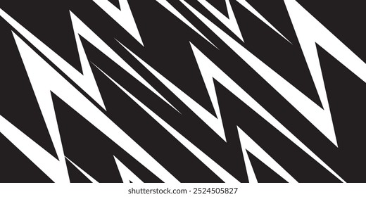 Fundo preto e branco abstrato com picos e padrão de linha de ziguezague