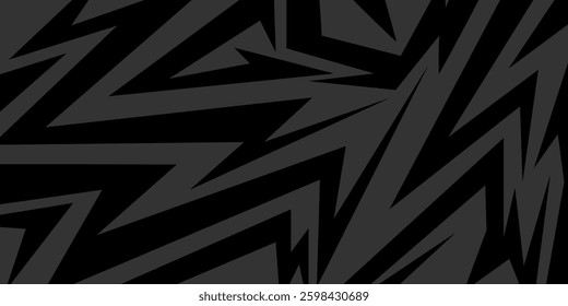 Abstract black and white background with spikes and zigzag line pattern. eps 1