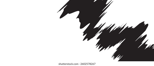 Abstract black and white background with spikes and zigzag line pattern art