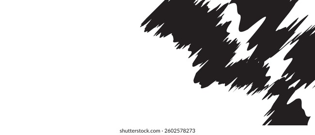 Abstract black and white background with spikes and zigzag line pattern art