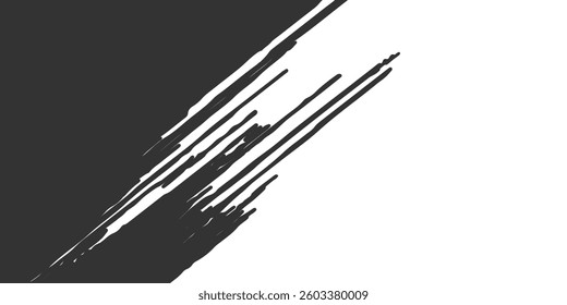 Abstract black and white background with spikes and zigzag line pattern 