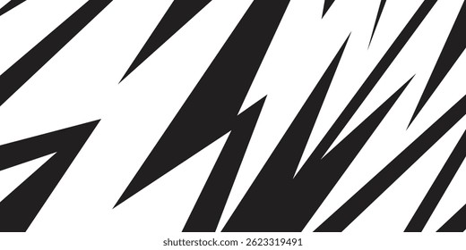 Fundo preto e branco abstrato com picos e padrão de linha de ziguezague