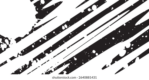 Abstract black and white background with spikes and zigzag line pattern. eps 10