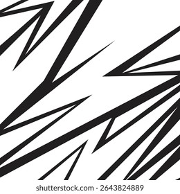 Fundo preto e branco abstrato com picos e padrão de linha de ziguezague