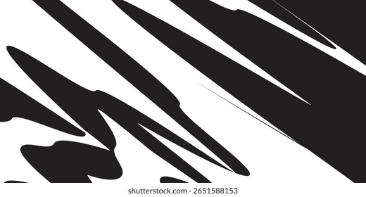 Abstract black and white background with spikes and zigzag line pattern. modern illustration.