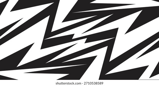 Fundo preto e branco abstrato com picos e padrão de linha de ziguezague 