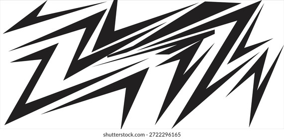 Fundo preto e branco abstrato com picos e padrão de linha de ziguezague 
