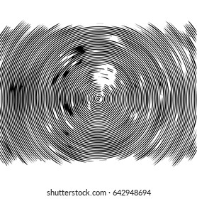 Abstract black and white background of spiral lines.Vector illustration.