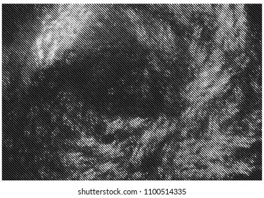 Abstract black and white background. Spotted halftone effect. Dots, circles. Vector clip art