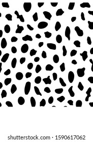 Abstract black and white background. Template design for wallpaper, web page, textures, card, postcard. Animals print. Decorative vector illustration. Place for your text.