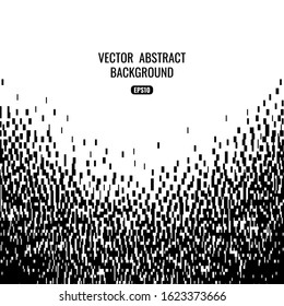 Abstract black and white background with texture with glitch effect. Copy space for text. Stock vector illustration.