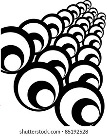 Abstract black and white background. Texture. Vector.