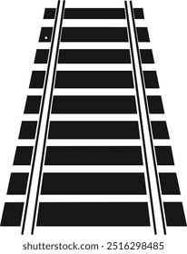 abstract black and white background train road icon 