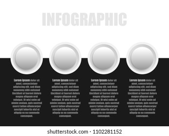 Abstract black and white background. Vector illustration design for website template with copy space.