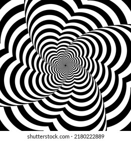 Abstract black and white background. Vector geometric pattern.