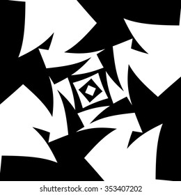 Abstract black and white background. Vector art.