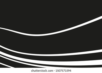 Abstract black and white background with wavy lines. Vector illustration
