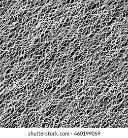 Abstract black and white background with wavy lines. Vector illustration.