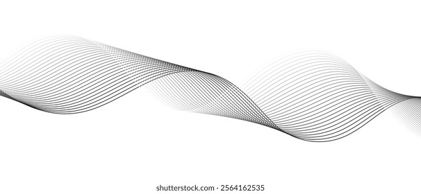 abstract black white blend line design for background.