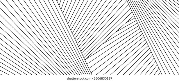 Abstract black and white blend line art background vector. Wallpaper design with wavy line in motion. Illustration for banner, packaging, social media, ads.