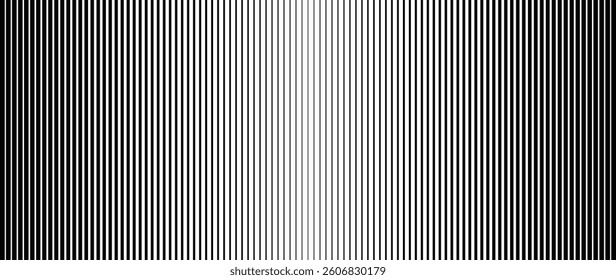 Abstract black and white blend line art background vector. Wallpaper design with wavy line in motion. Illustration for banner, packaging, social media, ads.