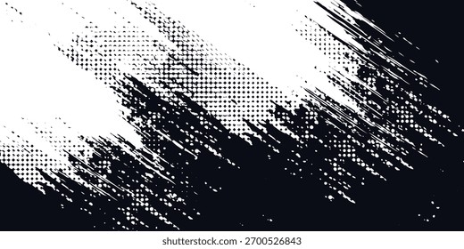 Abstract Black and White Brush Stroke Texture for Modern Design and Creative Projects eps10