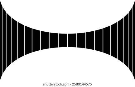 abstract black white bulge line pattern suitable for background.