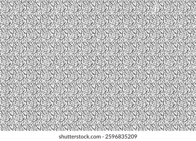 Abstract Black and White Chaotic Line Pattern Seamless Design