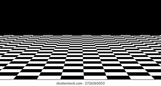 Abstrato preto e branco quadriculado quadro ilustração vetorial. Para o fundo da parede do quarto. EPS 10