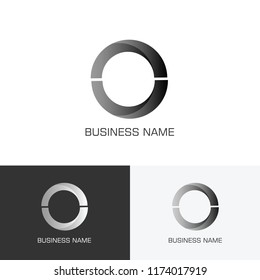 Abstract Black And White Circle Icon Sets