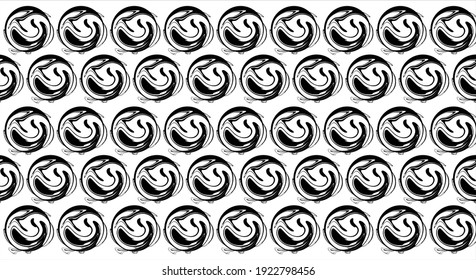 Abstract black and white circle seamless background. Pattern ornament vector ilustration eps 10.