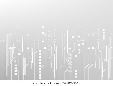 Abstract of black and white circuit electronic or electrical line connection engineering technology concept, vector background 