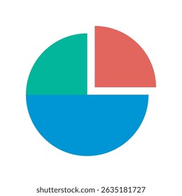 An abstract black and white circular diagram, divided into three distinct sections. Ideal for representing concepts like data analysis, business processes, or project components.