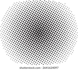 Abstract black and white circular dot pattern design