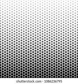 Abstract black and white color of circle shapes halftone pattern. Texture pixel Curved mosaic dotted background. Pop art template. Vector illustration