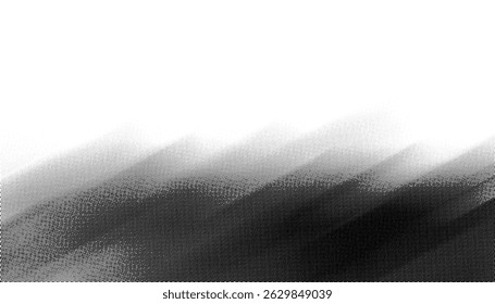 Abstract black and white composition with gradient and diagonal lines