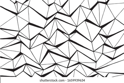 Abstract black and white creative background. Hand drawn graphic creative vector illustration.