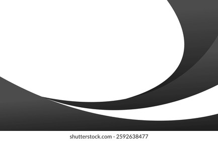 Abstract black and white curve background. Modern vector wallpaper. Suitable for banners, templates, sales, ads, events, business cards, covers, presentations, web, and pages