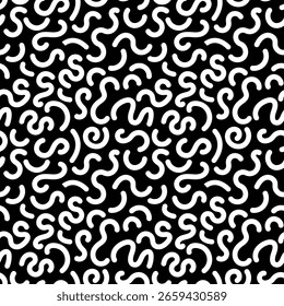 An Abstract Black and White Curvy Pattern Design that is ideal for Modern Visuals and Aesthetics