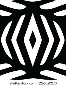 Abstract black white decorative vector pattern shape design for many creative ideas