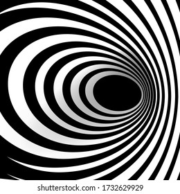 abstract Black & White deep hole.