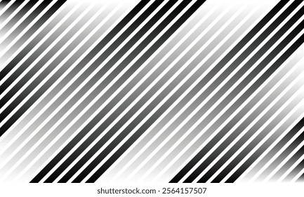 abstract black and white diagonal gradient stripe straight line pattern.