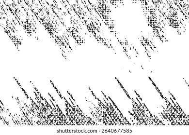 Abstract Black and White Diagonal Grunge Halftone Texture