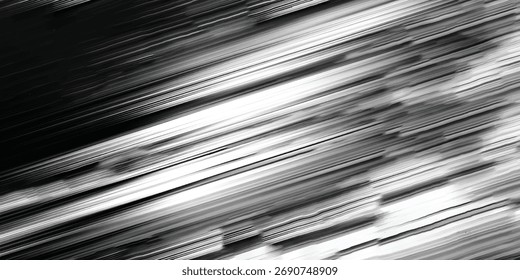 Abstractas patrón de rayas diagonales en blanco y negro, arte digital futurista para fondos dinámicos, diseño creativo de texturas.
