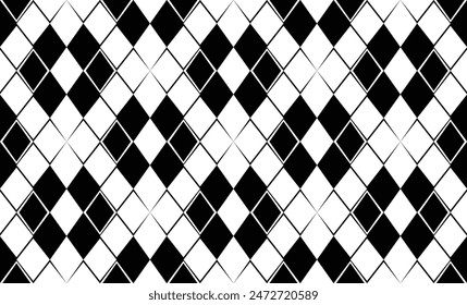 Abstract black and white diamond pattern with varied shapes and sizes, offering a unique visual experience.